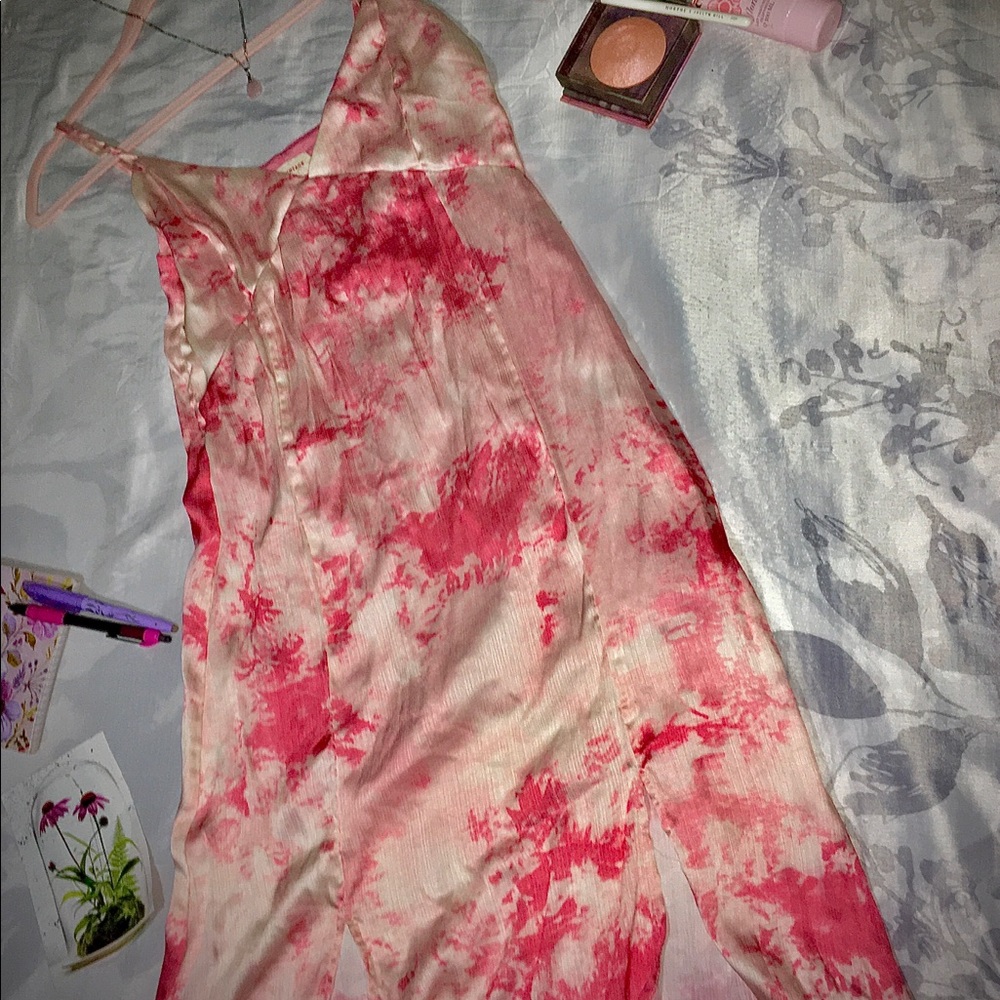 Satin Tie Dye Style Dress